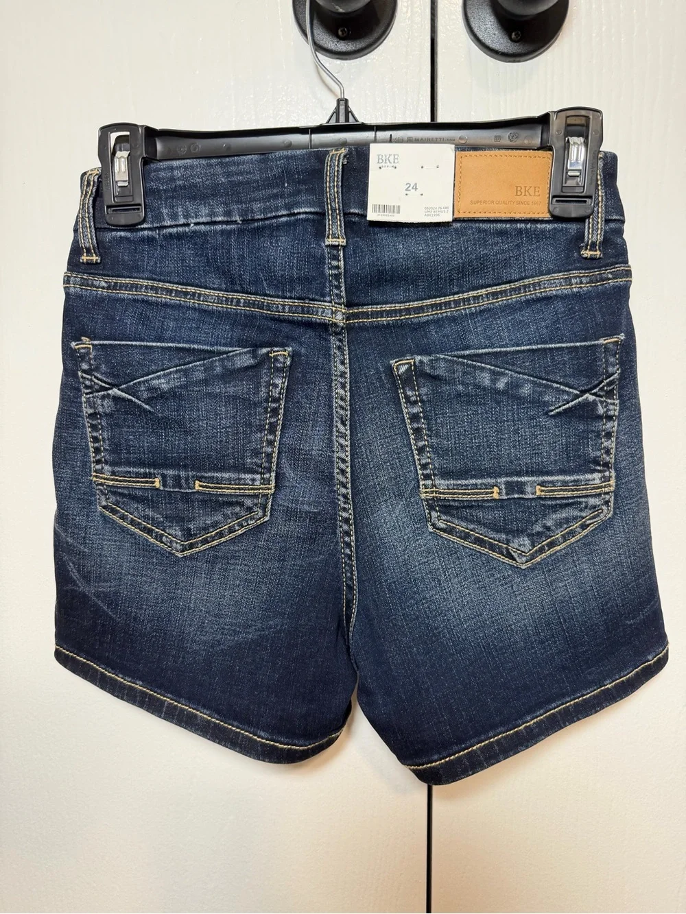 BKE Dark Blue Denim Shorts - BKE Women Shorts - Parker Stretch Shorts